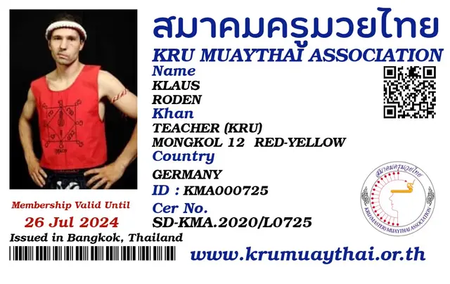 Klaus Roden KMA card