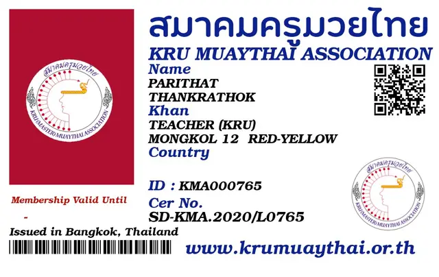 PARITHAT THANKRATHOK KMA card