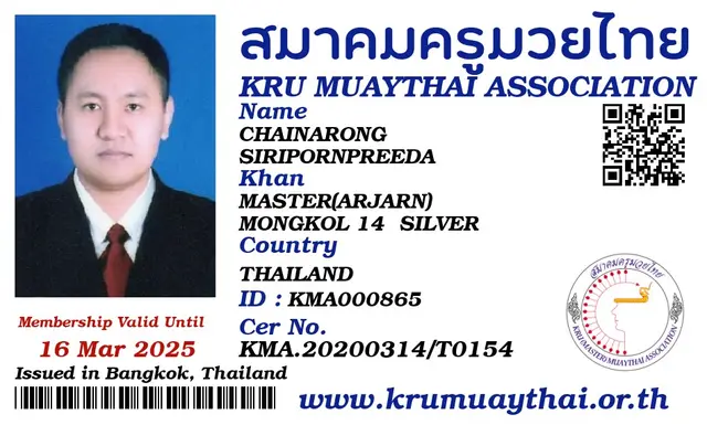 CHAINARONG SIRIPORNPREEDA KMA card