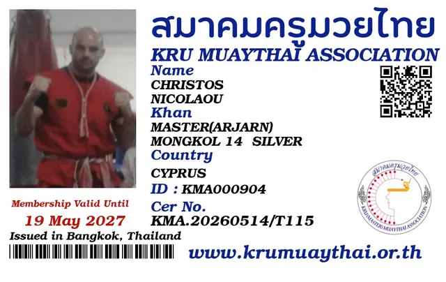 CHRISTOS NICOLAOU KMA card