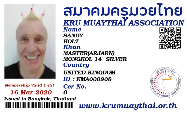 SANDY HOLT KMA card