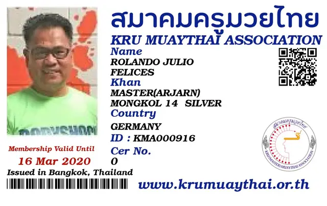 ROLANDO JULIO FELICES KMA card