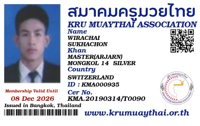 WIRACHAI SUKHACHON KMA card