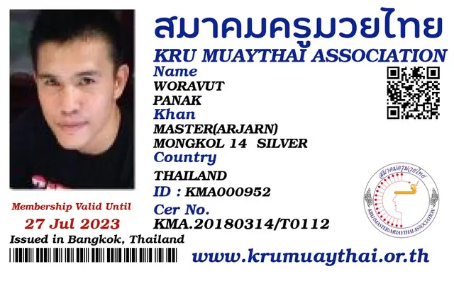 WORAVUT PANAK KMA card