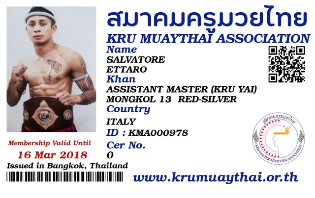 SALVATORE ETTARO KMA card