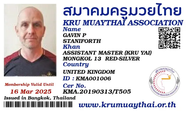 GAVIN P STANIFORTH KMA card