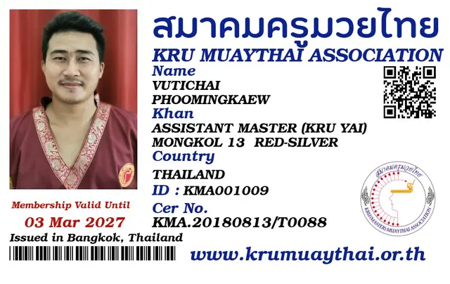 VUTICHAI PHOOMINGKAEW KMA card