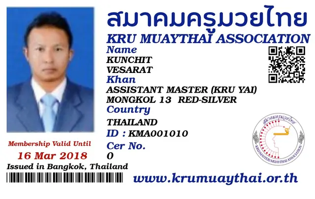 KUNCHIT VESARAT KMA card