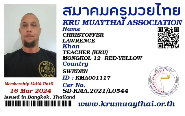 CHRISTOFFER LAWRENCE KMA card