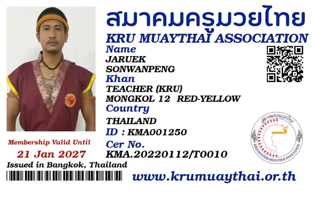 JARUEK SONWANPENG KMA card