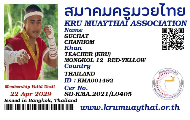 SUCHAT CHANHOM KMA card
