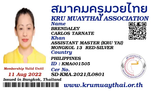 BRENDALEY CARLOS TARNATE KMA card