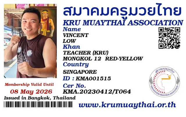 VINCENT LOW KMA card
