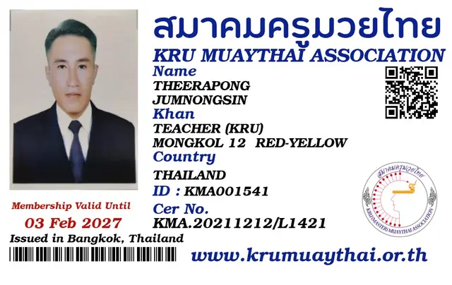 THEERAPONG JUMNONGSIN KMA card