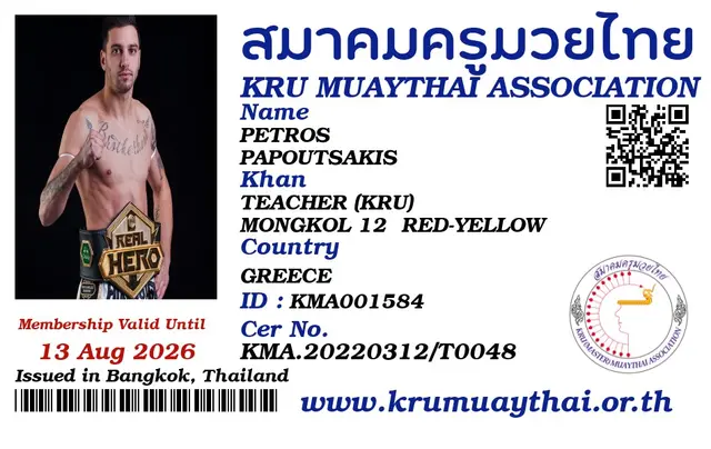 PETROS PAPOUTSAKIS KMA card