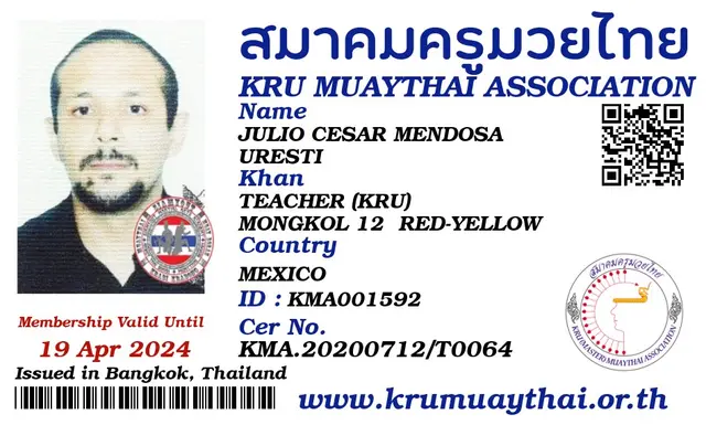JULIO CESAR MENDOSA URESTI KMA card