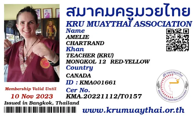 AMELIE CHARTRAND KMA card
