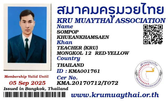 SOMPOP KHUEANKHAMSAEN KMA card