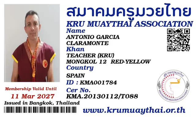 ANTONIO GARCIA CLARAMONTE KMA card