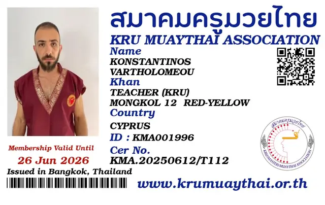 KONSTANTINOS VARTHOLOMEOU KMA card