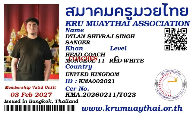 DYLAN SHIVRAJ SINGH SANGER KMA card
