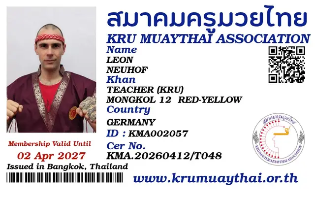 LEON NEUHOF KMA card