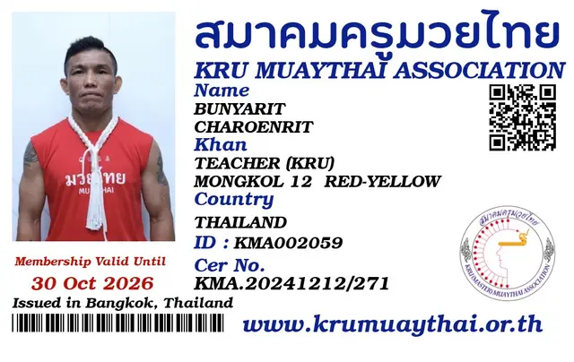 BUNYARIT CHAROENRIT KMA card