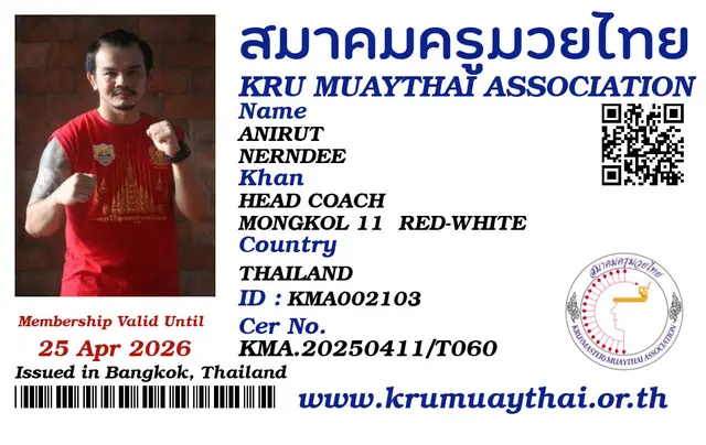 ANIRUT NERNDEE KMA card