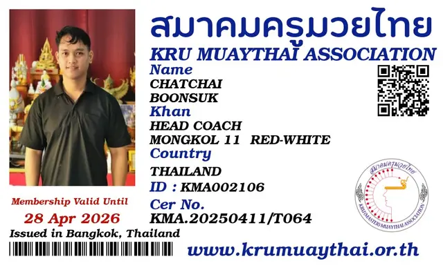 CHATCHAI BOONSUK KMA card