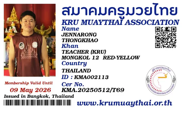 JENNARONG THONGKHAO KMA card