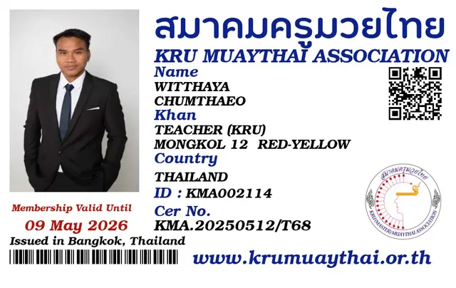 WITTHAYA CHUMTHAEO KMA card
