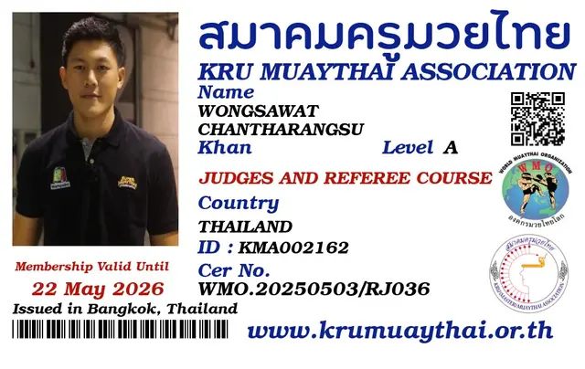 WONGSAWAT CHANTHARANGSU KMA card