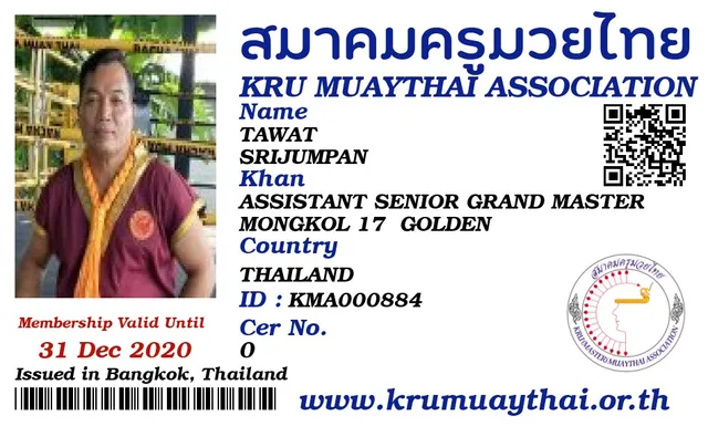 TAWAT SRIJUMPAN KMA card